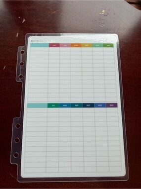 Erin Condren Monthly Bills Snap-In Dashboard
